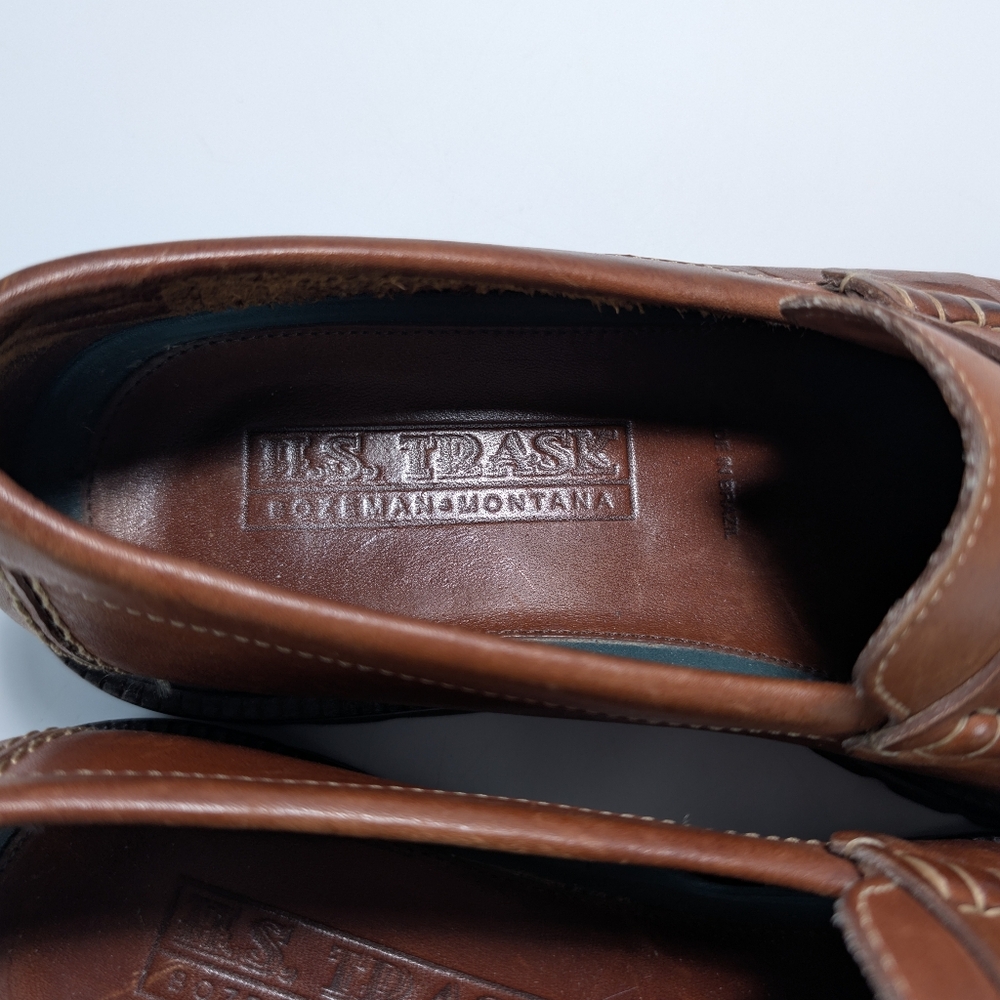 H.S. Trask & Co Brown Leather Slip On Loafers - Picture 8 of 11